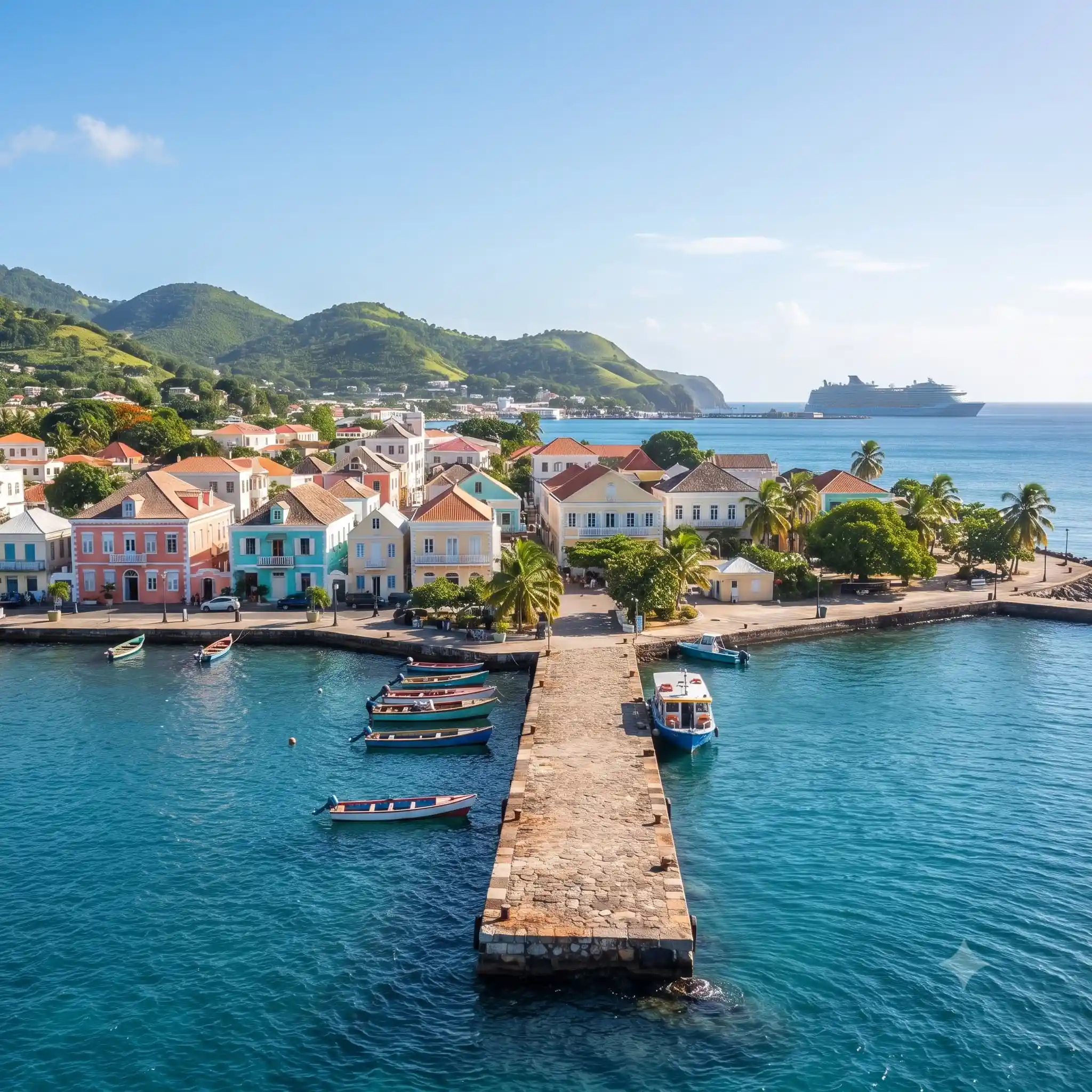Travellers exploring a vibrant port excursion destination